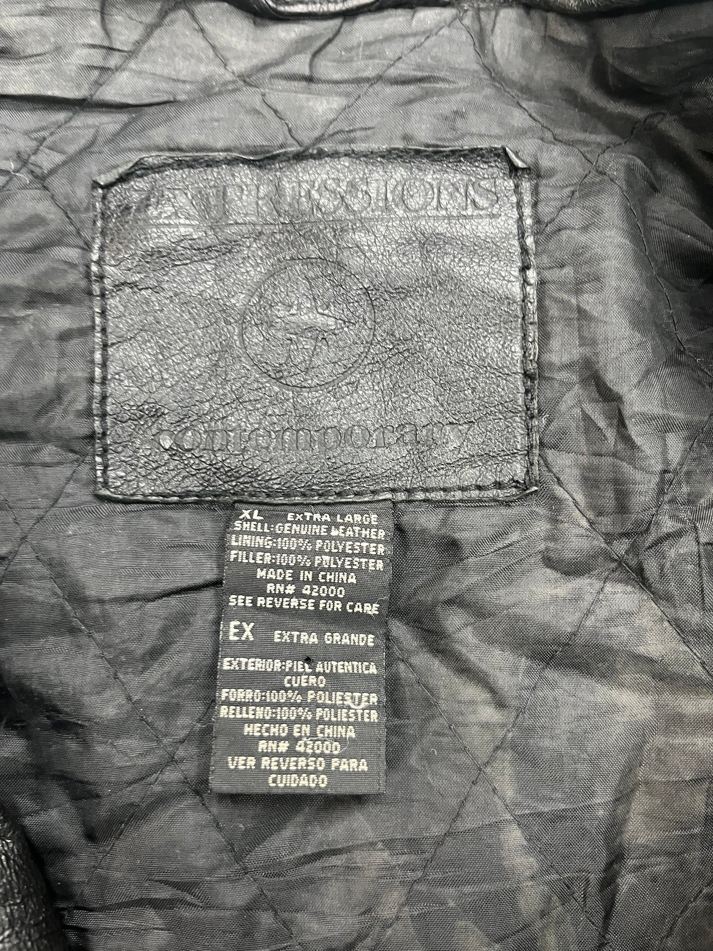 BLACK LEATHER JACKET | SIZE XL