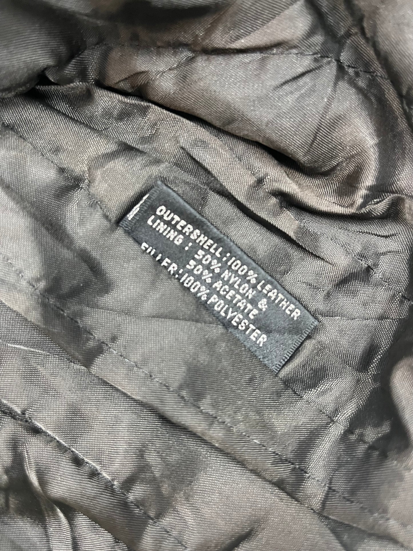 BLACK LEATHER JACKET | SIZE L