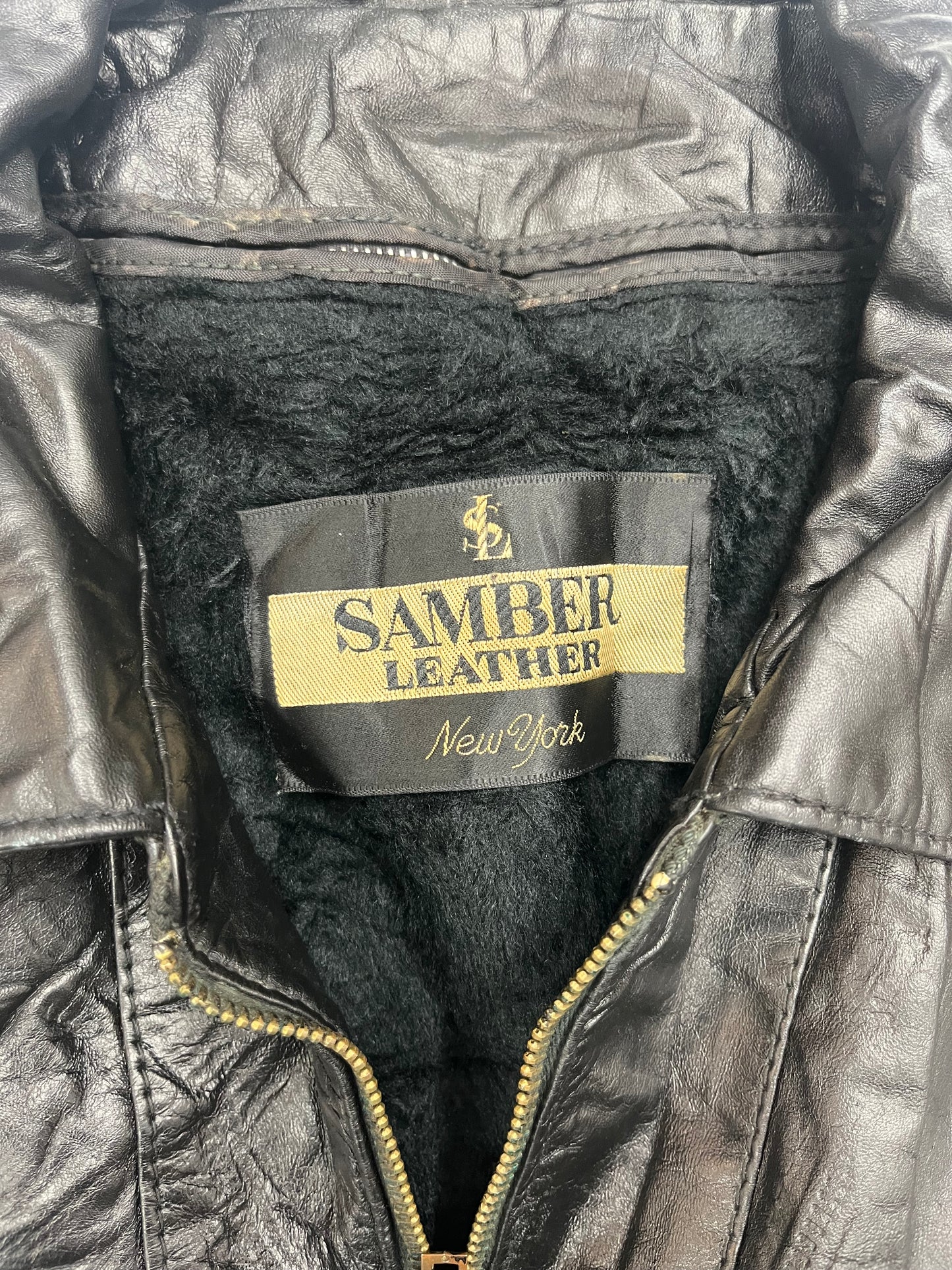 BLACK LEATHER JACKET | SIZE 46