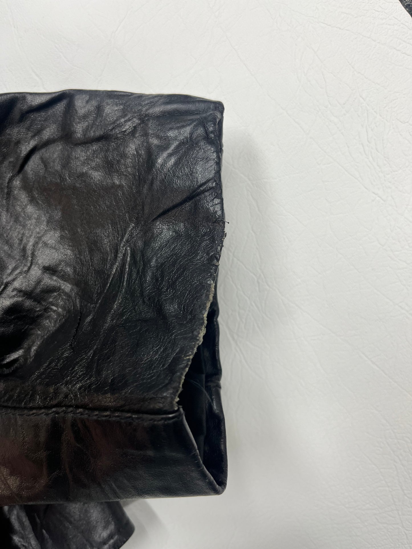 BLACK LEATHER JACKET | SIZE 46
