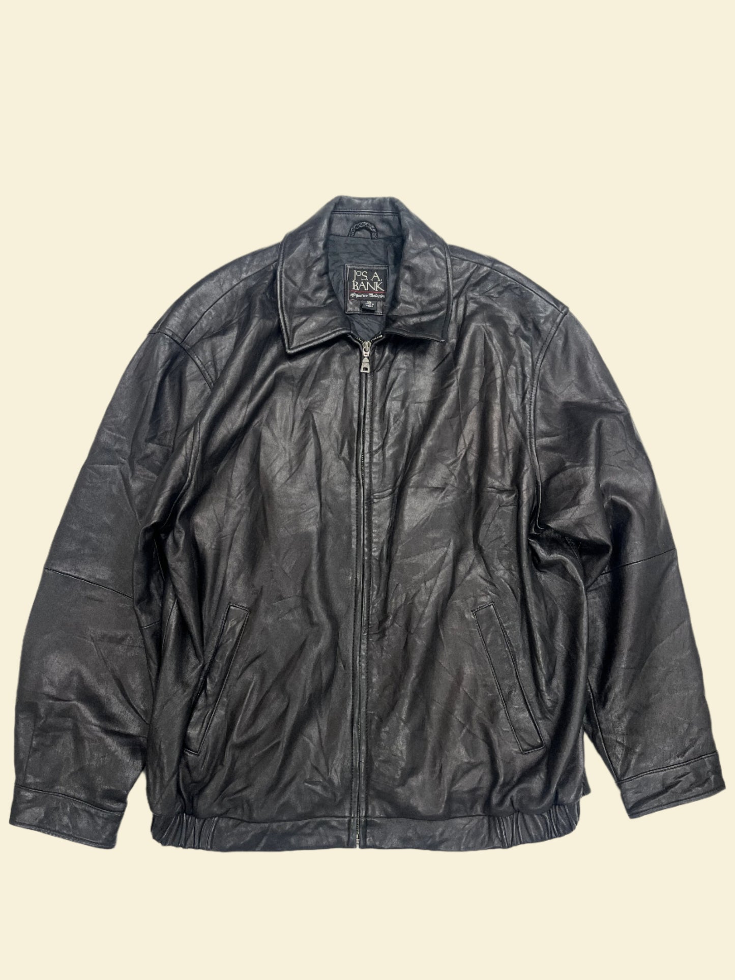 BLACK LEATHER JACKET | SIZE XL