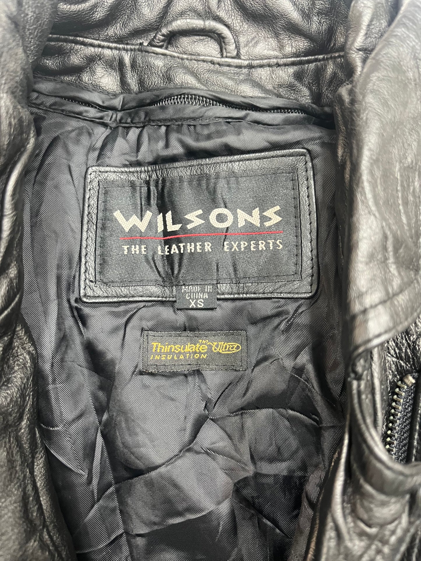 BLACK LEATHER JACKET | SIZE XS