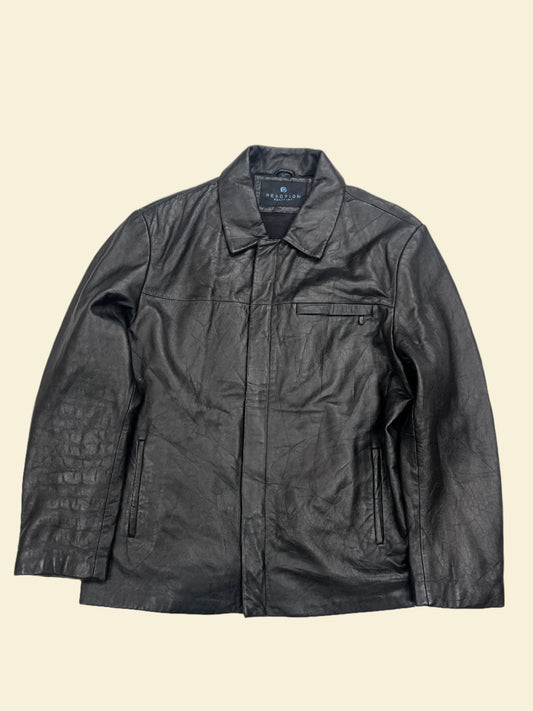 BLACK LEATHER JACKET | SIZE XXL